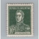 ARGENTINA 1924 GJ 615 ESTAMPILLA VARIEDAD PAPEL RAYADO NUEVA MINT !!! U$ 55 + 50 %